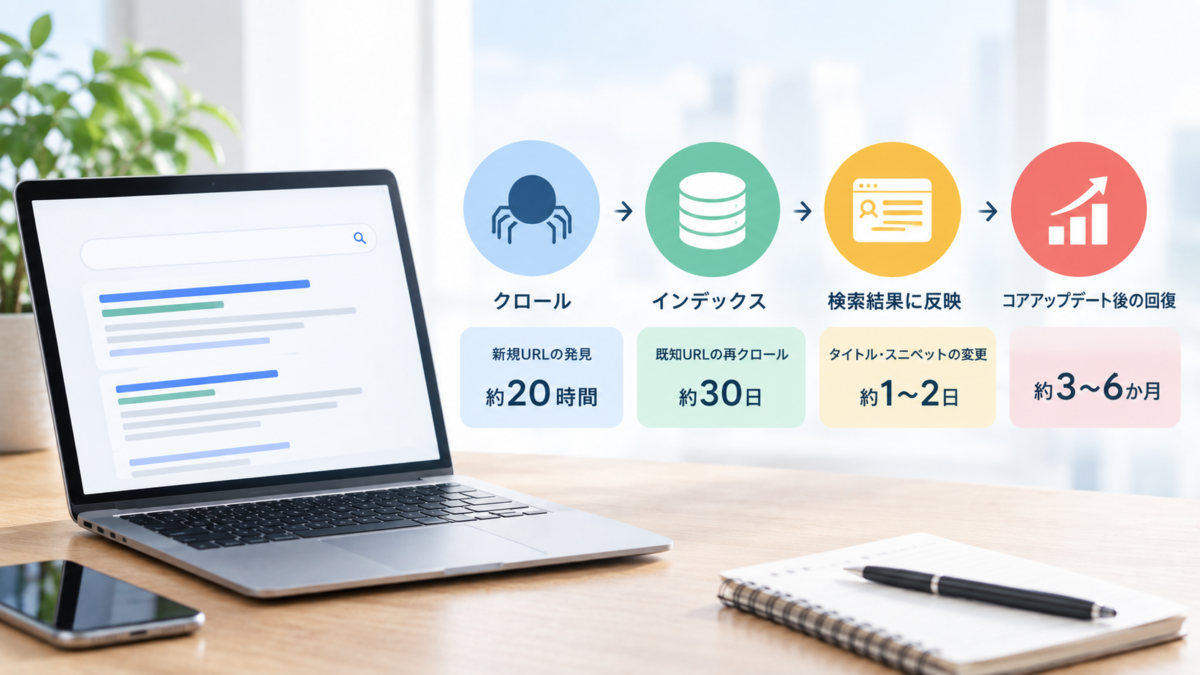 Googleがクロールと順位回復の所要時間を公開　コアアップデート後は3〜6か月へ