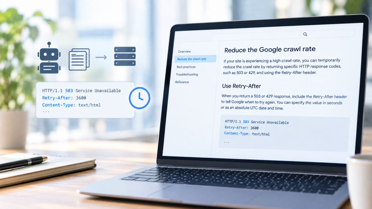 Googleがクロール削減の文書を改訂　緊急時のRetry-After指定を明記
